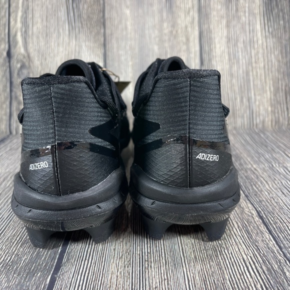 Adidas Adizero Afterburner 8 TPU Black/White Baseball Cleats Mens Sizes FZ4220 - Picture 3 of 8